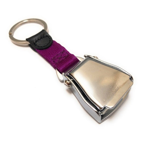 Airplane Seat Belt Keychain | Purple | Shiny Finish | Aviamart