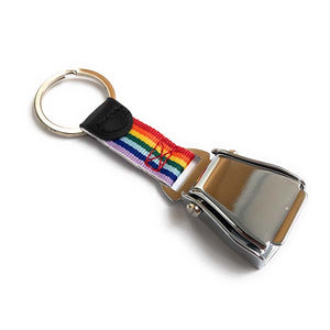 Airplane Seat Belt Keychain | Rainbow | Shiny Finish
