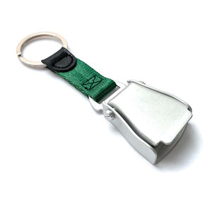 Airplane Seat Belt Keychain | Green | Matte Finish | Aviamart