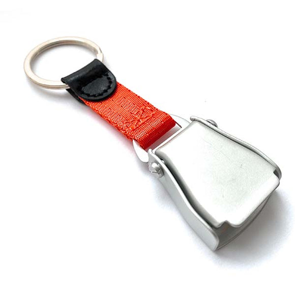 Airplane Seat Belt Keychain | Orange | Matte Finish | Aviamart