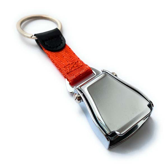 Airplane Seat Belt Keychain | Orange | Shiny Finish | Aviamart