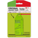 Aviationtag Tap Portugal Airlines A330 Aircraft Skin Tag in green colour with packaging - Aircraft Registration CS-TOI