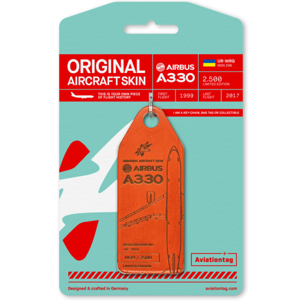Aviationtag A330 のWindrose 航空 Aviationtag Windrose Airlines A330 Orange Aircraft Skin Tag (UR-WRQ)