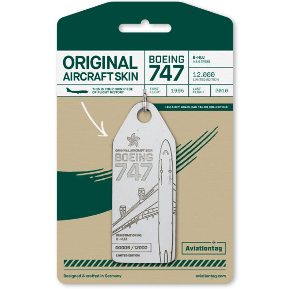 CX B-HUI キャセイパシフィック航空 Aviationtag ホワイト Aviationtag Cathay B747 