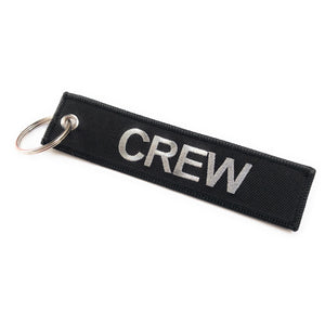 Crew Tag | Black/Silver | 100% Embroidered | Aviamart