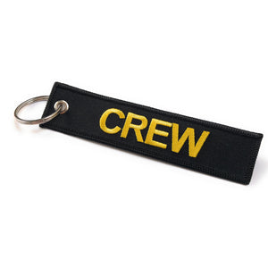Crew Tag | Black/Yellow | 100% Embroidered | Aviamart