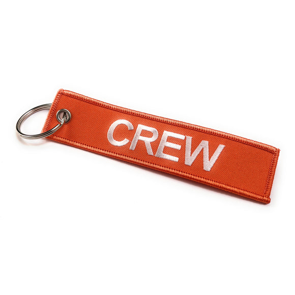 Crew Tag | Orange/White | 100% Embroidered | Aviamart