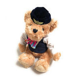 Soft Toy Flight Attendant Teddy Bear in Blue Uniform | Small (25 cm) | Aviamart