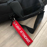 Flight Attendant / Do Not Remove From Aircraft Luggage Tag | Red /White