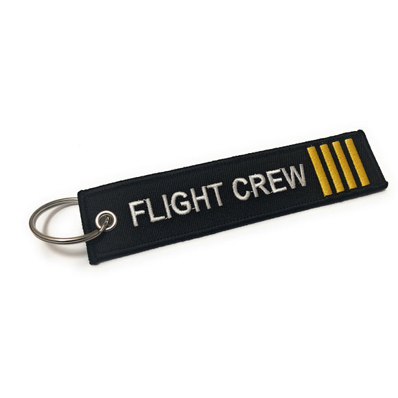 Flight Crew Luggage Tag | Keychain | 4 Stripes Gold | Aviamart