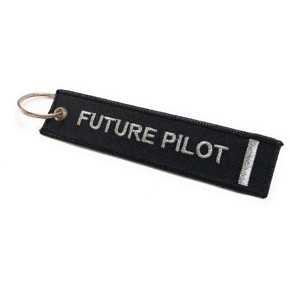 Future Pilot Keychain | Luggage Tag | 1 Silver Stripe | Aviamart