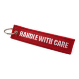 Heavy Baggage / Handle With Care Luggage Tag | Keychain | Red  / White | Aviamart