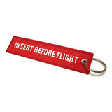 Jet Keys / Insert Before Flight Keychain | Luggage Tag | Red / White | Aviamart