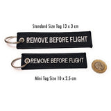 Remove Before Flight MINI Luggage Tag - Black / White | Aviamart