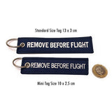 Remove Before Flight MINI Luggage Tag - Navy / White | Aviamart