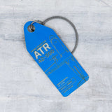 Aviationtag Satena Air ATR 42 Aircraft Skin Tag in blue colour - front view of the tag - Aircraft Registration HK-478