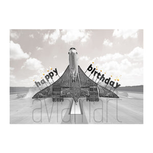 Birthday Card "Happy Birthday / Concorde Candles" - A6 | Aviamart