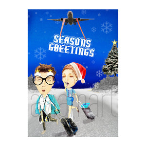 Christmas Card - Seasons' Greetings - Airline Crew - A6 | Aviamart