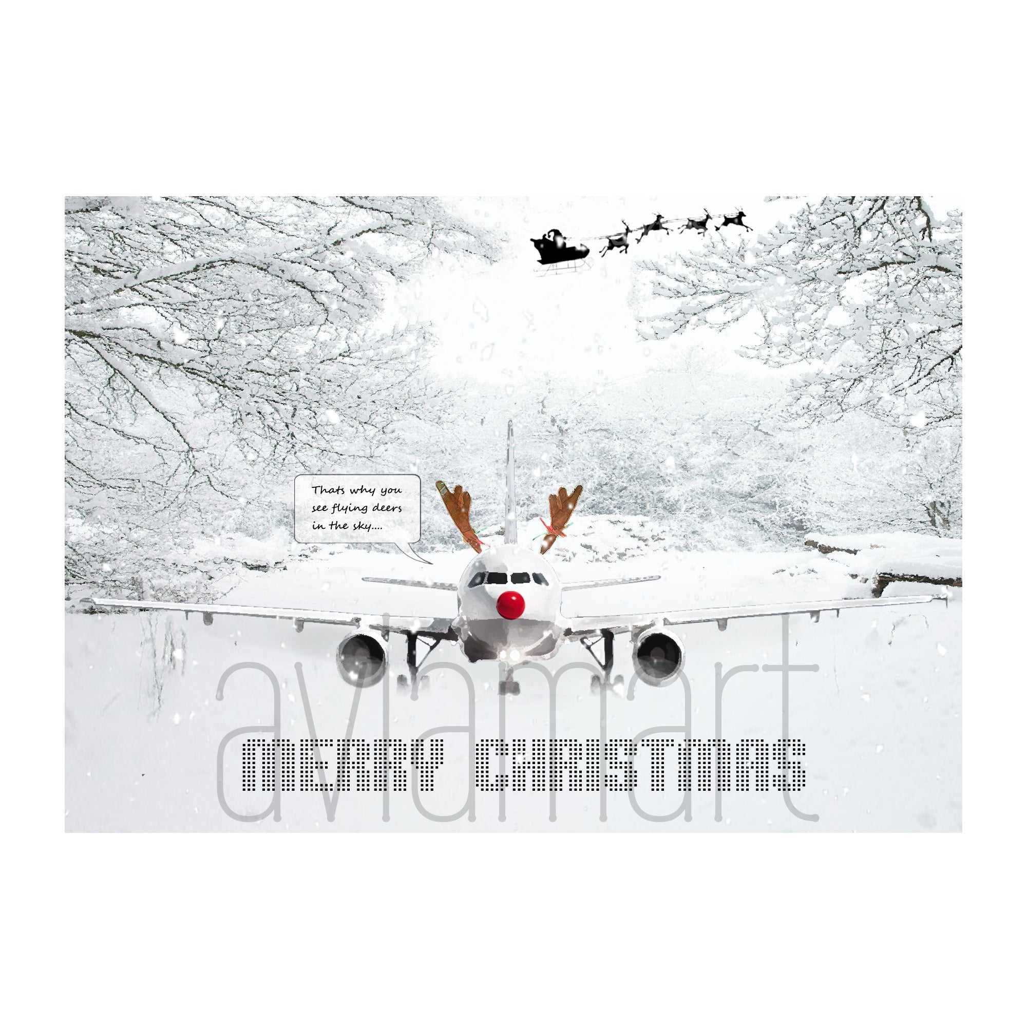 Aviation Christmas Cards exclusively designed for Aviamart.com