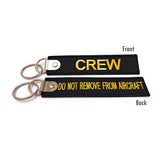 Premium Crew / Do Not Remove From Aircraft Luggage Tag - Black / Yellow | Aviamart