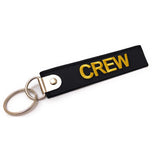 Premium Embroidered Crew Luggage Tag - Black / Yellow | Aviamart