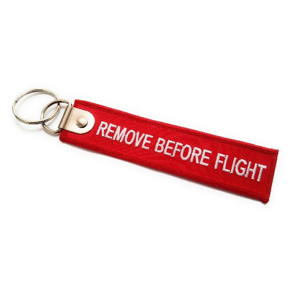 Premium Remove Before Flight Luggage Tag - Red / White