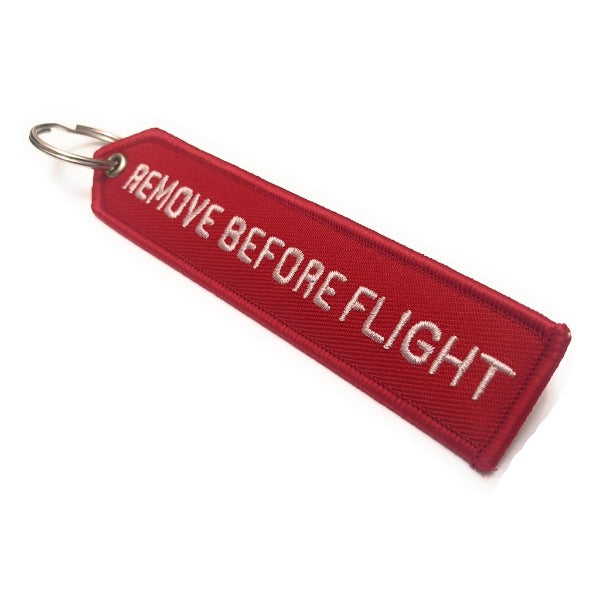 Remove Before Flight Arrow Keychain | Red / White | aviamart®