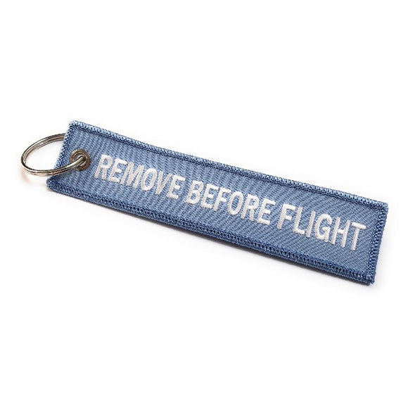 Remove Before Flight Luggage Tag - Sky Blue / White | Aviamart