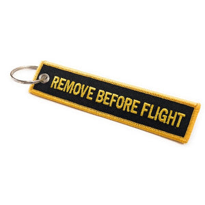 Remove Before Flight Luggage Tag - Black / Yellow | Aviamart