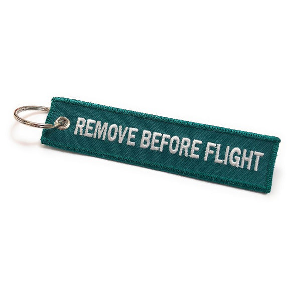 Remove Before Flight Luggage Tag - Green / White | Aviamart