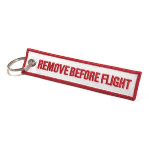 Remove Before Flight Luggage Tag - White / Red | Aviamart