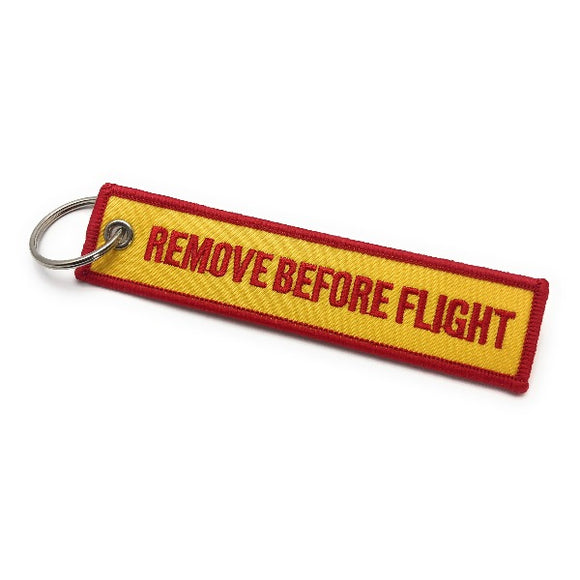 Remove Before Flight Luggage Tag - Yellow / Red | Aviamart