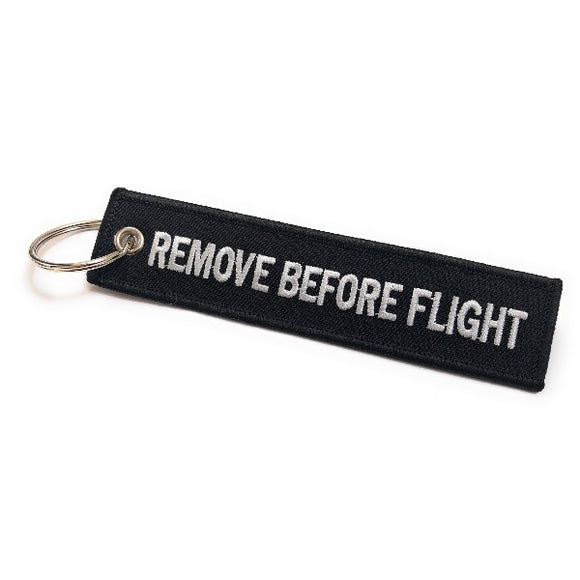 Remove Before Flight Luggage Tag - Black / White | Aviamart