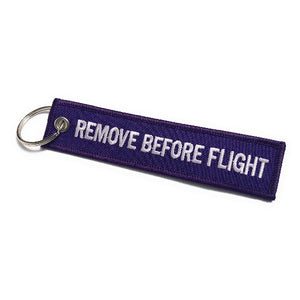 Remove Before Flight Luggage Tag - Purple / White | Aviamart