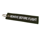 Remove Before Flight Luggage Tag - Khaki / White | Aviamart