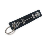 Airport Runway 36R-18L Embroidered  Keychain | Luggage Tag | Black / White | Aviamart