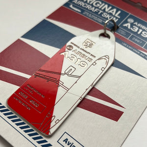 Aviationtag Airbus A319 - White / Red (Czech Airlines) OK-MEL