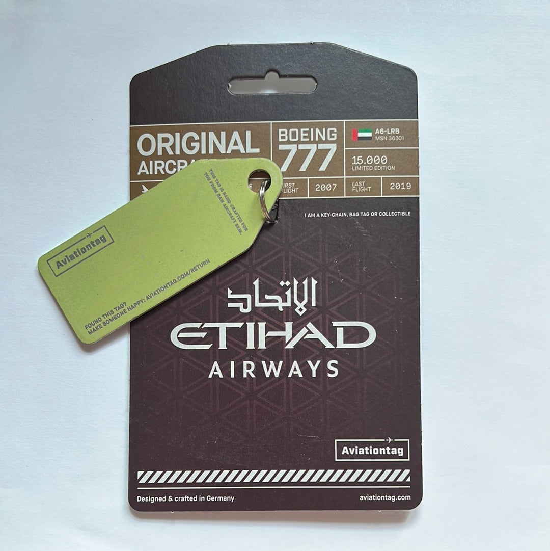 Aviationtag Etihad Airways B777 Tri-Colour (A6-LRB) - 2509