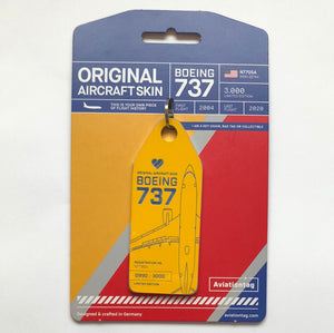 Aviationtag Boeing B737 - Yellow (Southwest Airlines) N7705A