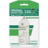 Aviationtag Germania Airlines A319 Aircraft Skin Tag in white colour with packaging - Aircraft Registration D-ASTZ