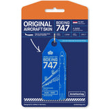 Aviationtag KLM B747 Aircraft Skin Tag in dark blue colour with packaging - Aircraft Registration PH-BFF