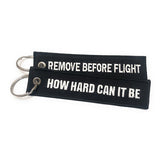 Remove Before Flight / How Hard Can It Be Luggage Tag | Black / White | Aviamart